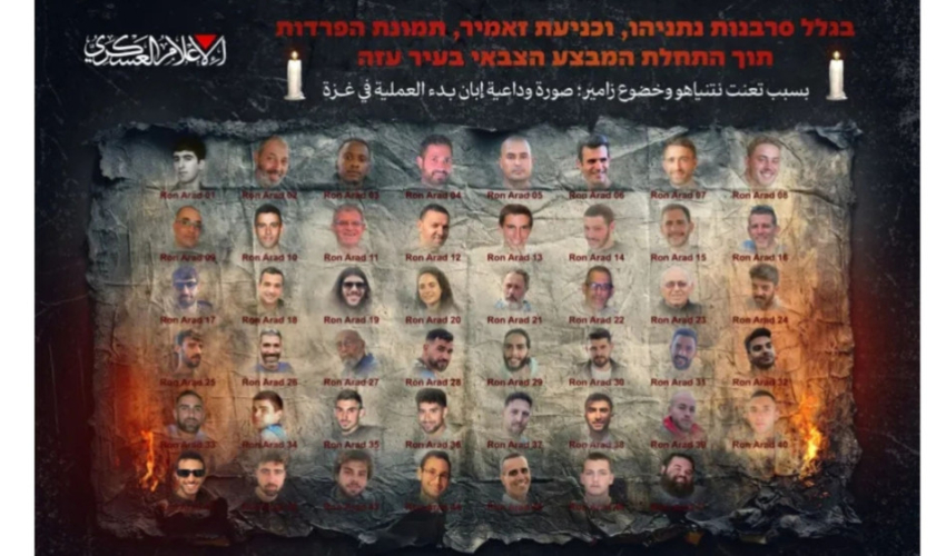 प्यालेस्टिनी विद्रोही लडाकु हमासले ‘बिदाइ तस्बिर’ भन्दै आफ्नो नियन्त्रणमा रहेकाहरुको तस्विर सार्वजनिक गरेको हो।